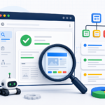 Google 收录查询工具与 Search Console URL 检查示意图