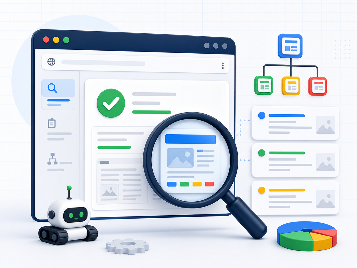 Google 收录查询工具与 Search Console URL 检查示意图